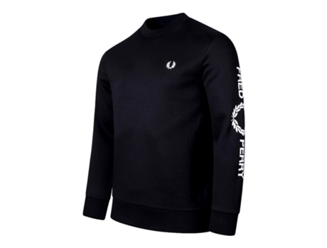 Sudadera de Hombre FRED PERRY Negra Sleeve Graphic Sintetico Negro (S)