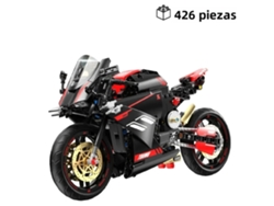 Juego De Bloques De Construcción De Motocicleta Técnica Moc V4 A Escala 1:5, Regalo Educativo De Estilo Creativo.