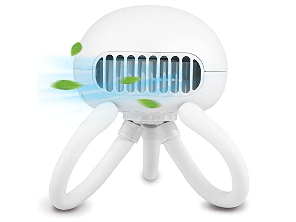 Mini Ventilador Portátil Con Forma De Medusa Y Trípode De Silicona Para Silla De Bebé, Coche, Mesa Y Camping.