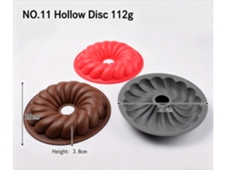 Molde de silicona para bizcocho Bundt - Gris, 26 cm, antiadherente, para hornear y desmoldar fácilmente.