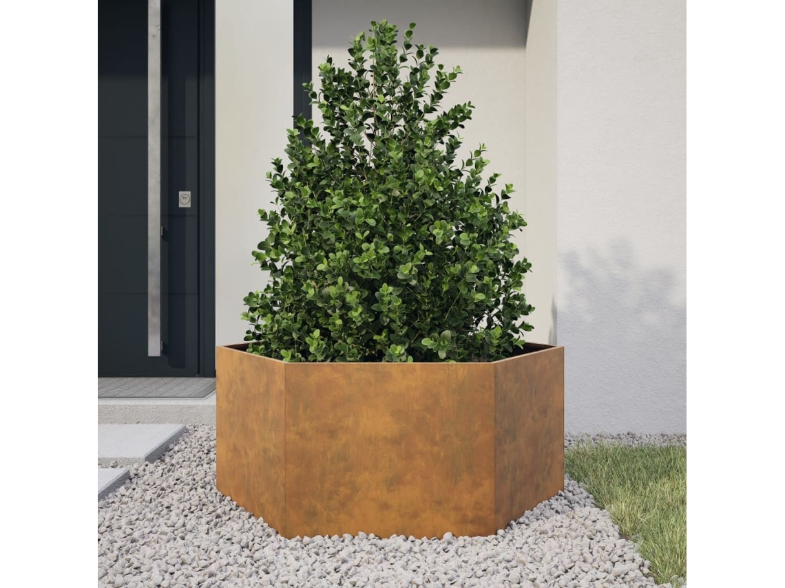 Jardinerasoporte Para Floresmaceta Hexagonal 104x90x45 Cm Acero Desgastado