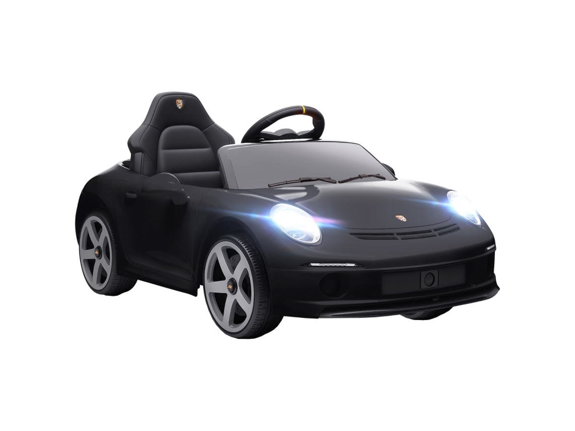 Coche Eléctrico Con Mando A Distancia, Música, Claxon, Usb, Cinturón De Seguridad, De 3 A 5 Años, Negro.
