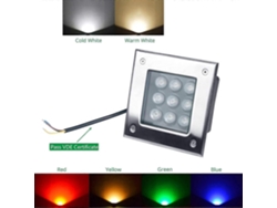 Rebe-lámpara De Suelo Empotrada Led Cuadrada Exterior Acero Inoxidable Impermeable Ip67 6000k Luz Blanca Carga Resistente
