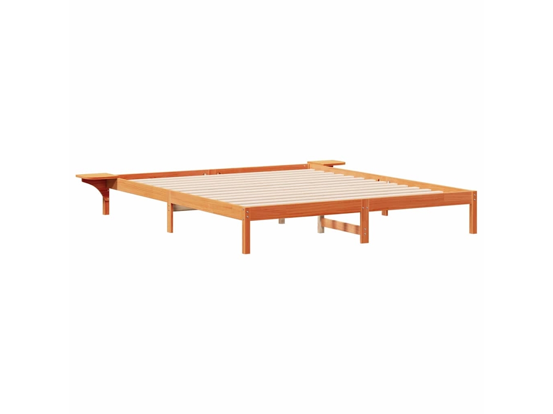 Maison Exclusive - Estructura De Cama Con Mesitas Marrón Cera 180 X 220 Cm
