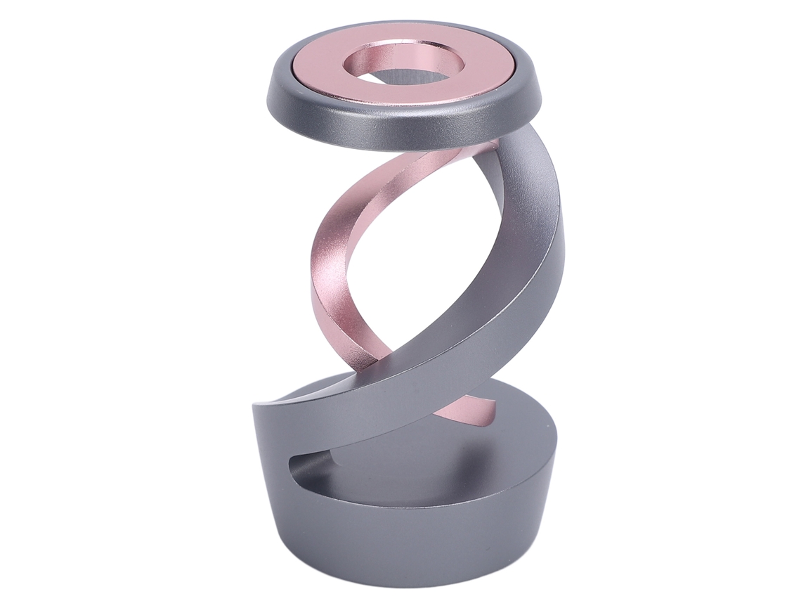 Jinwei-Gyroscopio Levitating Desk Spiral Metal Gray+Rink Gold Adorno de escritorio para taller doméstico