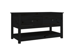 Maison Exclusive - Mesa De Centro De Madera Maciza De Pino Negro 102x49x55 Cm