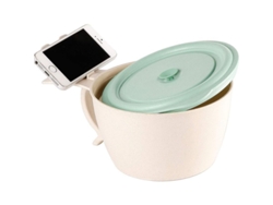 2026da-taza De Fideos Microondas Con Tapa 40 Oz, Soporte Para Móvil, Material Paja De Trigo, Lavavajillas Segura Azul
