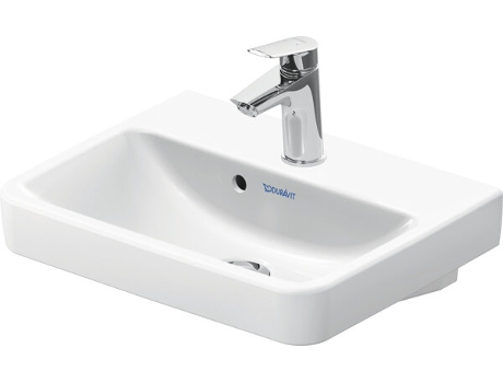 DURAVIT No.1 lavabo, con agujero para grifo, con rebosadero, 450x350mm, acristalado, blanco, 0743450000