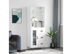 Aparador Alto Madera Contrachapada Blanco 69,5x34x180 Cm
