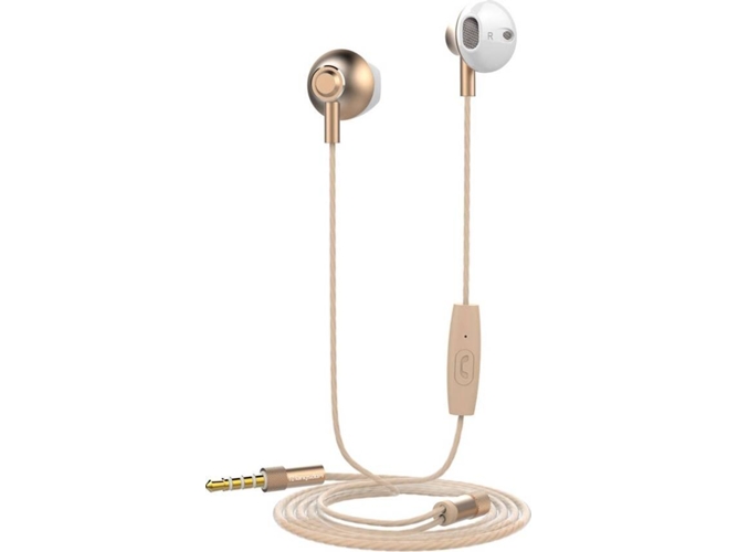 Auriculares con Cable MUVIT Muhph0077 (In Ear - Micrófono - Dorado)