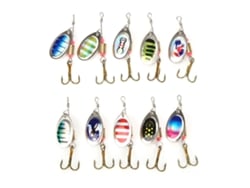 Danu26-10pcs Señuelos De Pesca Topwater Spinnerbait Dura Suave Lifelike Bass Spoon Baits Lures