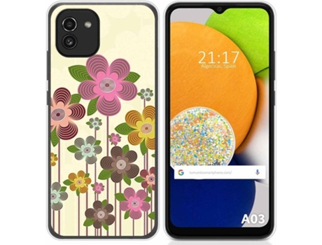 Carcasa para Samsung Galaxy A03 TUMUNDOSMARTPHONE Dibujos Primavera En Flor Multicolor