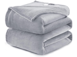 Cobertor De Felpa - Ultra Macio - 150x200 Cm - Cinza Claro - Cobertor Macio Para Sofá - Tamanho Grande