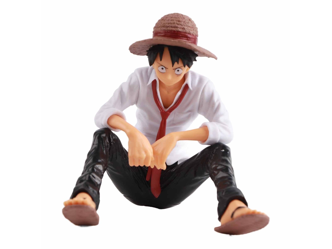 Figura De Acción De Pvc De Luffy, Muñeco Sentado, Decoración De Anime Para Coche, Dormitorio, Mesita De Noche, 10 Cm