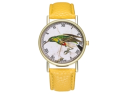 Elegante Reloj De Pulsera Unisex De Cuarzo, Duradero Y Silencioso (amarillo).