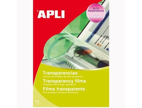 Etiquetas para Impresora APLI Blanco Transparente 20 Hojas 210 x 297 mm