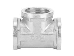 Conector en T roscado de acero inoxidable 304 para tuberías de 1 pulgada hembra