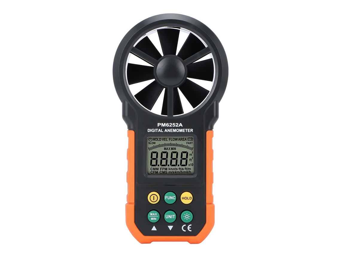 Anemómetro digital portátil PM6252A Medidor de velocidad del viento