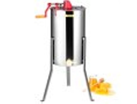VEVOR 2/4 bastidor de acero inoxidable panal tambor rotador con tapa, panal centrifugadora con soporte ajustable en altura