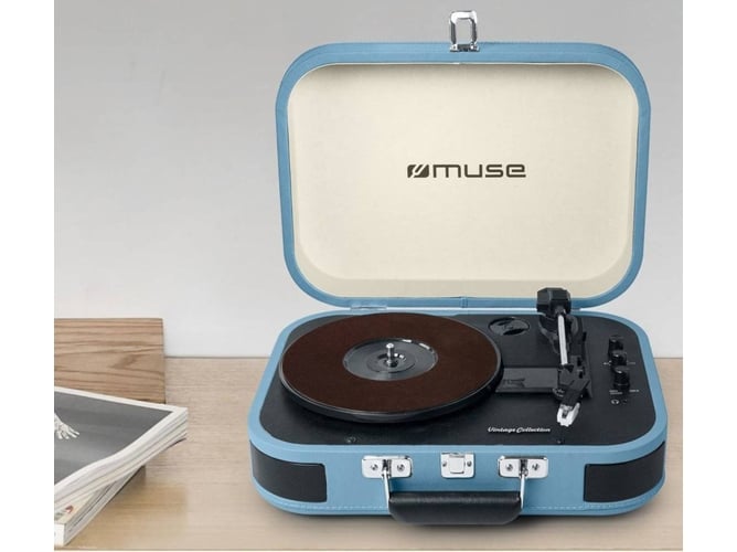 Tocadiscos MUSE MT-201 BT (Azul - Automático - 33 1/3 - 45 - 78 rpm)