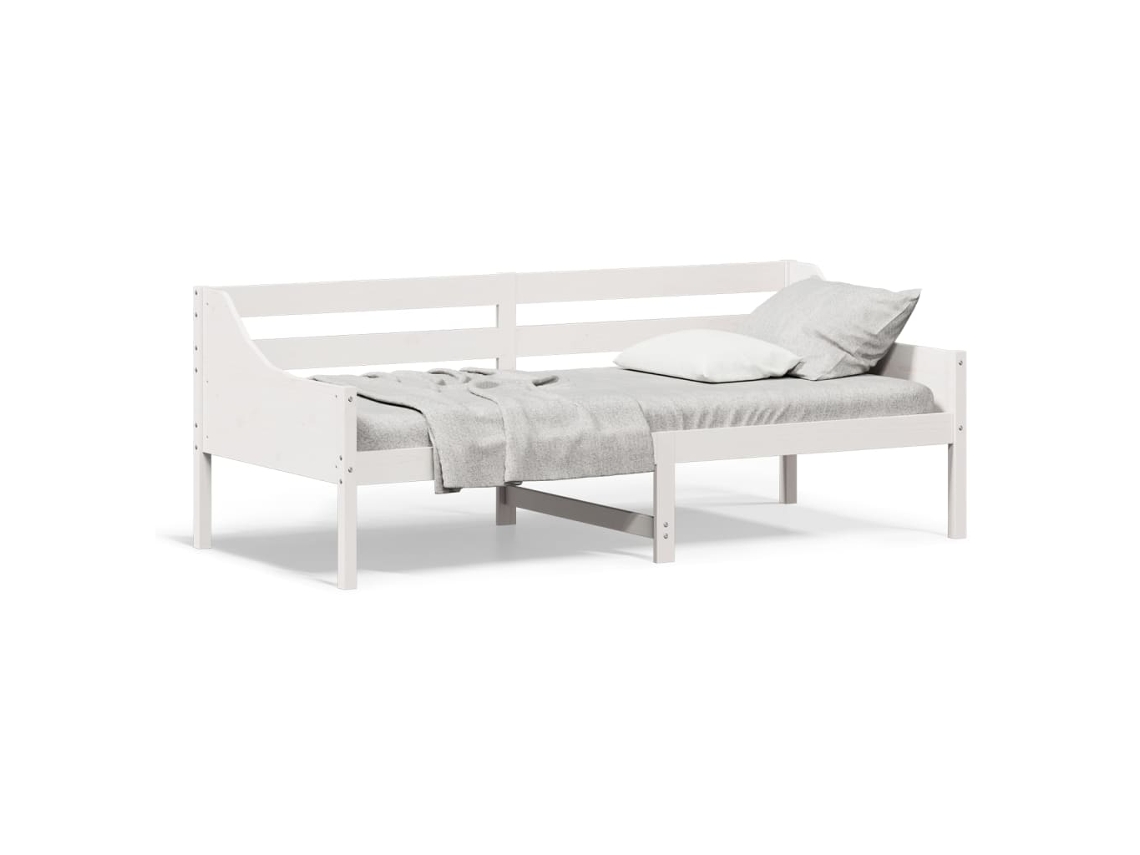 Maison Exclusive - Sofá Cama Sin Colchón Madera Maciza De Pino Blanco 90x200 Cm