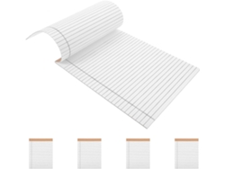 Paquete De 5 Blocs De Notas Legales Perforados, Tamaño Carta 203 X 280 Mm, Papel Blanco Rayado, 30 Páginas Por Bloc.
