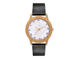 Reloj De Pulsera Unisex Con Correa De Malla, Números Romanos Y Movimiento De Cuarzo (negro).