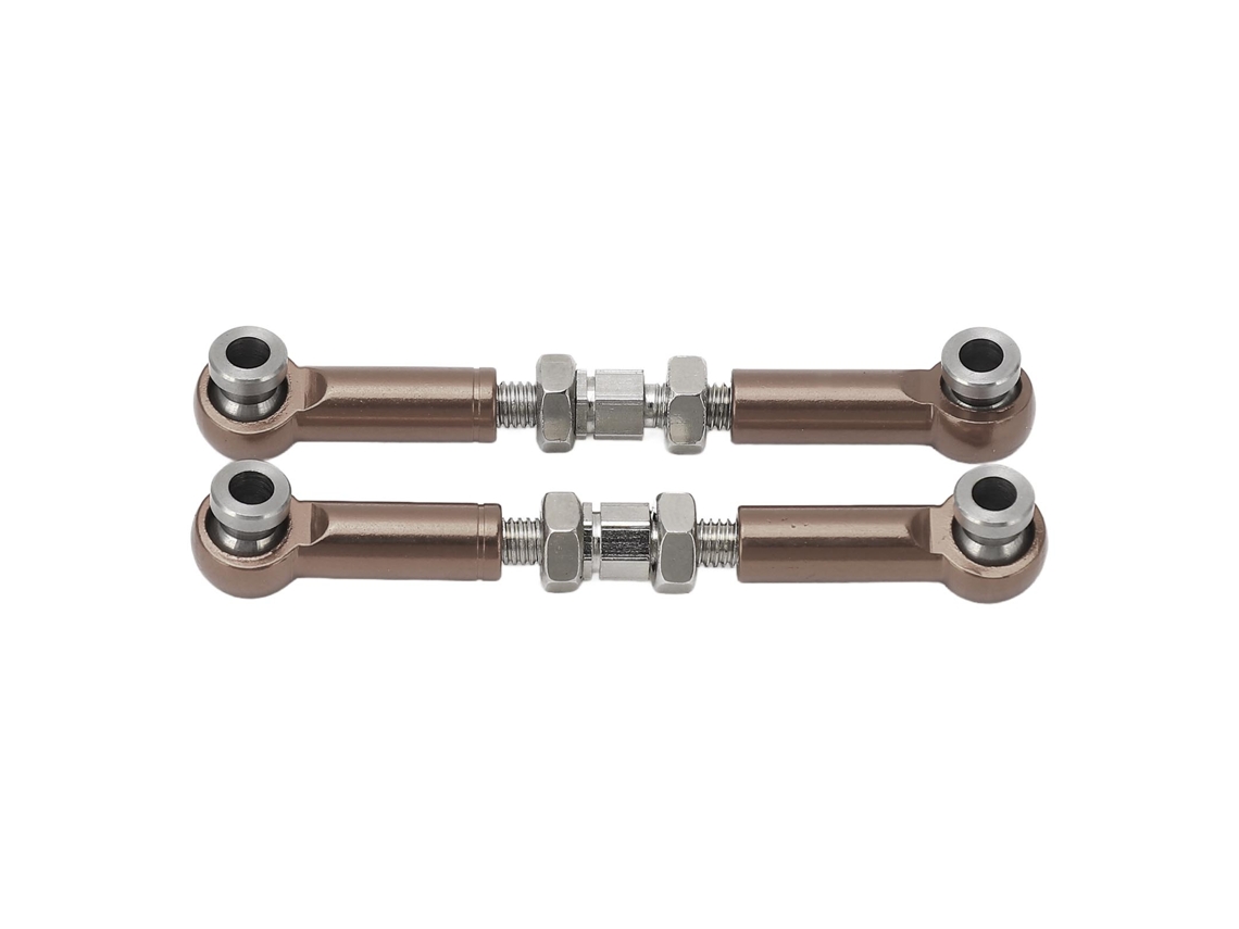 2 Piezas De Brazo Servo De Conexión De Aluminio Para Viga De Dirección Rc Para Coches Rc Mjx 14210 14209 16208 16209 1/14 Color Titanio