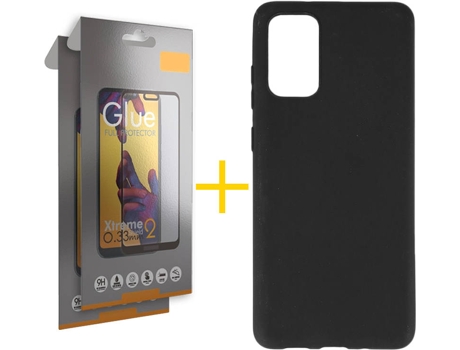 Kit Funda + 2 Protectores de Pantalla Samsung Galaxy S20 + Plus 5G SKYHE Full (Negro)