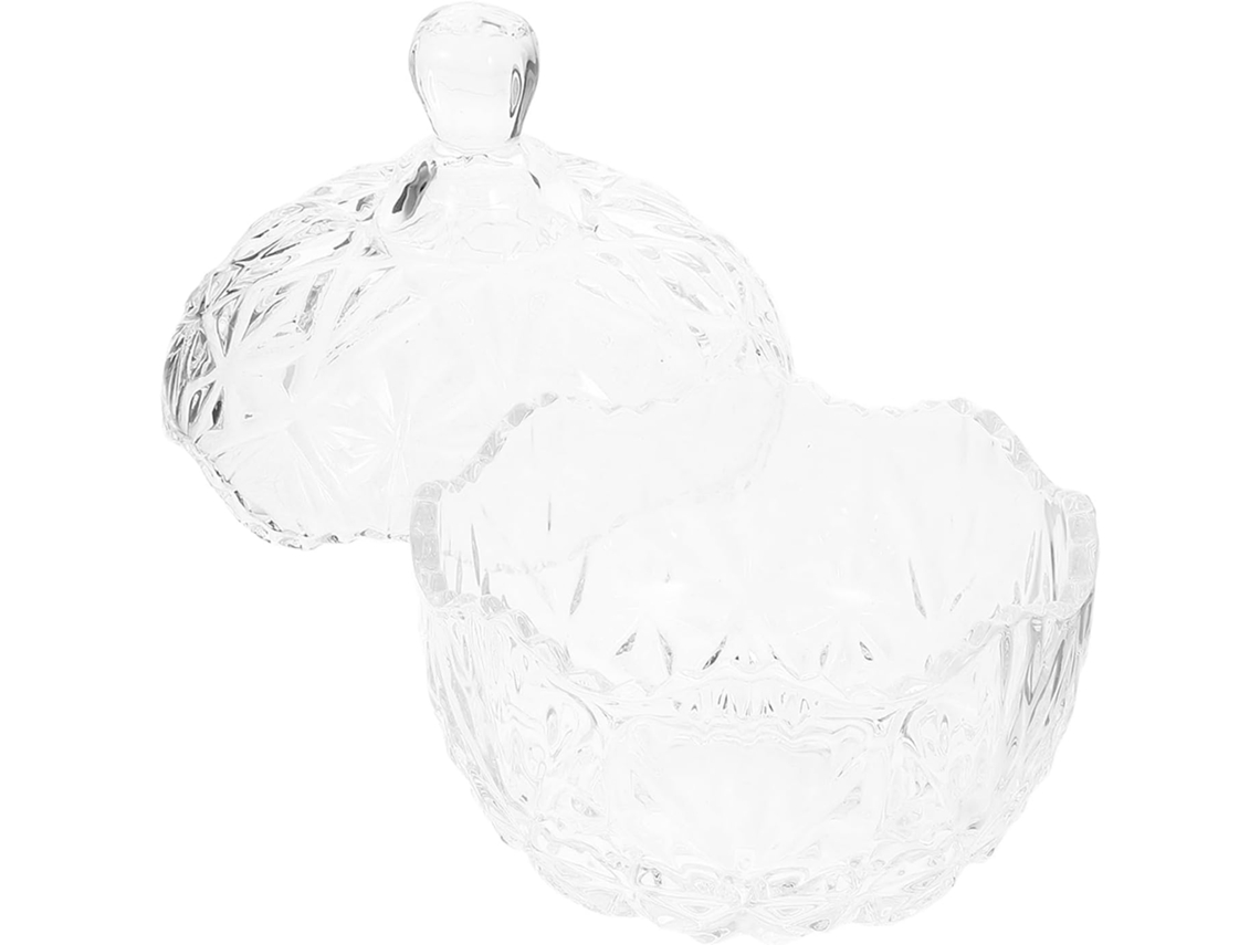 Elegante Tarro Cristal Transparente Organizador Joyas Pulseras Ideal Bodas Fiestas Tapa