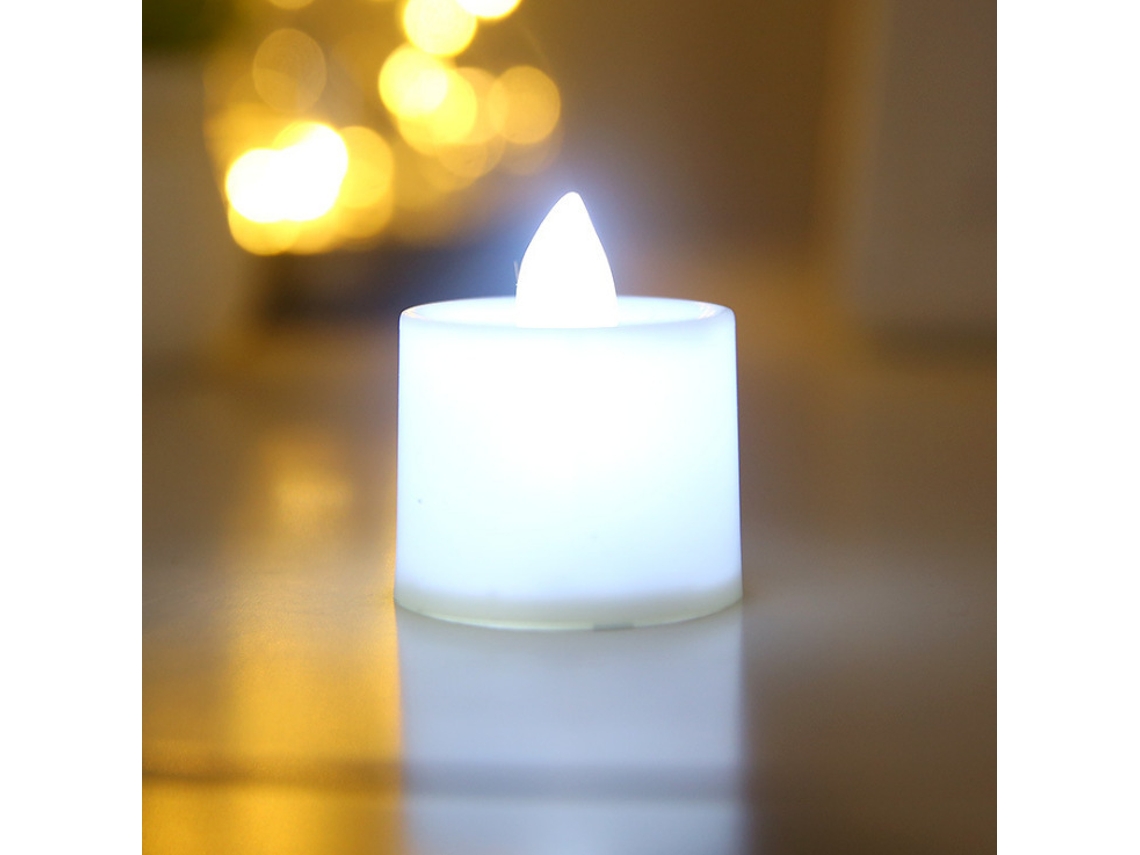 (96 Luces Blancas Redondas) Vela Led Sin Llama, Portavelas Electrónico Alimentado Por Batería, Adecuado Para Uso En Interiores.