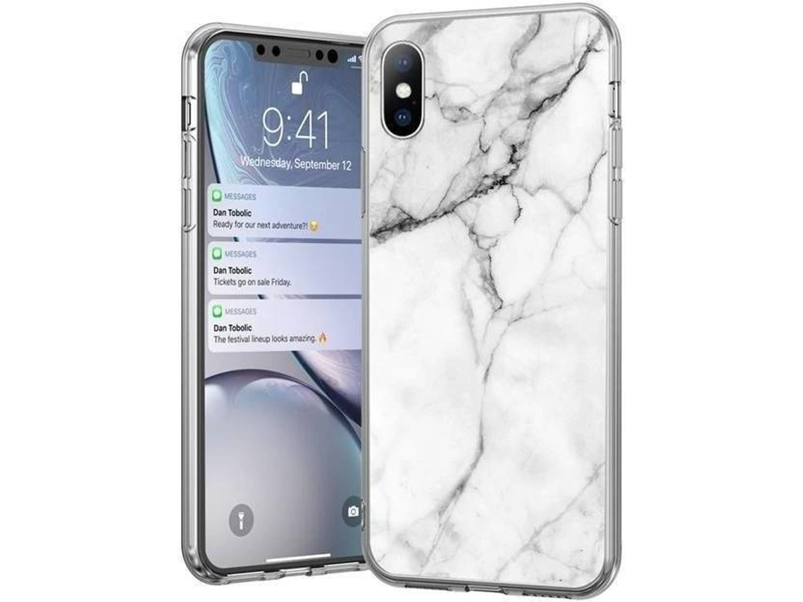 Funda Xiaomi Redmi Note 8 Pro WOZINSKY Marble TPU Blanco