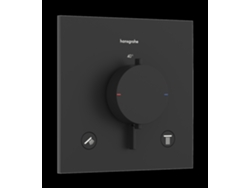 Termostato empotrado Hansgrohe Ecostat Comfort para 2 usuarios, 33711670, color negro mate