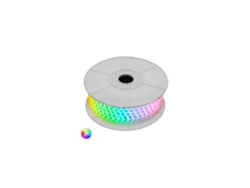 Tira LED RGB con Control Remoto IR 220V AC 60 LED/m IP65 a Medida Ancho 16mm Corte cada 100 cm LEDKIA