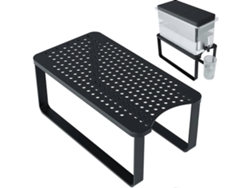Soporte para dispensador de agua para refrigerador o encimera, soporte metálico para dispensador de bebidas con base estable, negro.