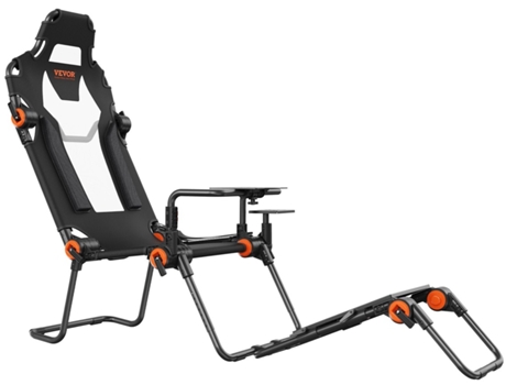 VEVOR Soporte para volante de cabina de simulador de carreras, soporte para volante con asiento de juego ajustable, apto para Logitech - L