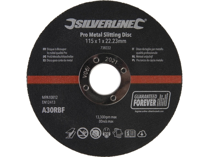 Conjunto de Discos para Corte de Metal SILVERLINE 738222 - 10 piezas