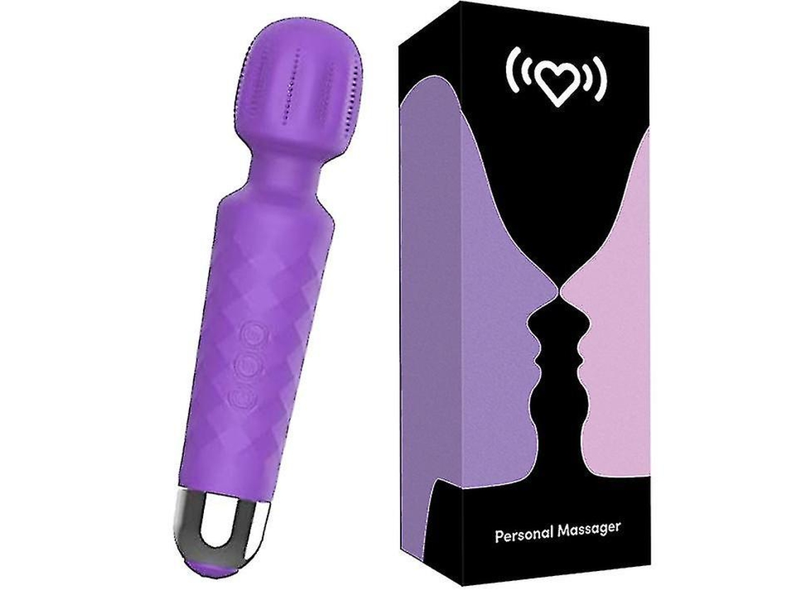 Masajeador Eléctrico Portátil Yizhood Con 20 Patrones De Vibración Y 8 Velocidades - Recargable Por Usb (morado)