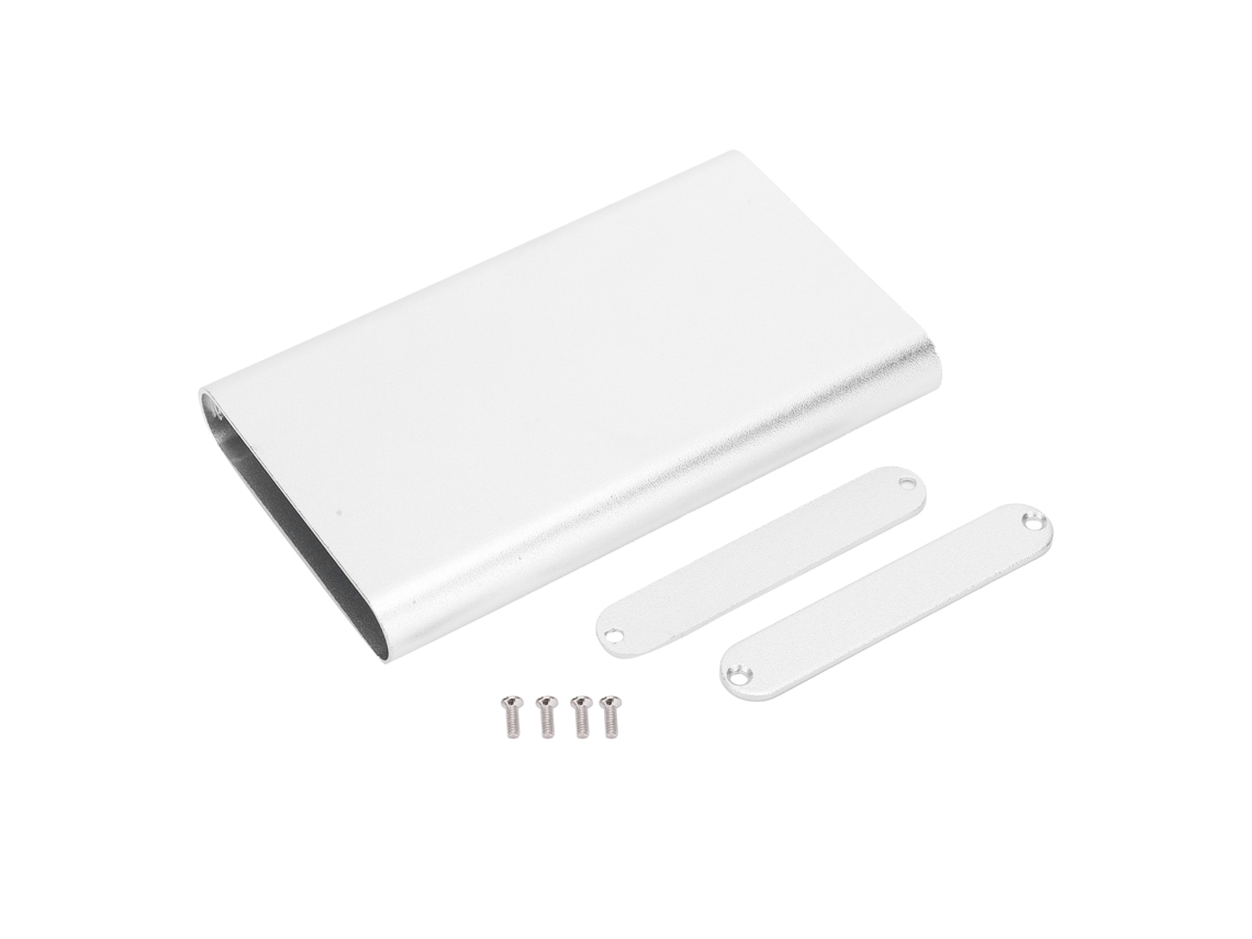 2026-caja De Aluminio Aleación Impermeable Para Placa De Circuito Gps Decodificador Sandblasteo Oxidación Plata 13x61x100mm