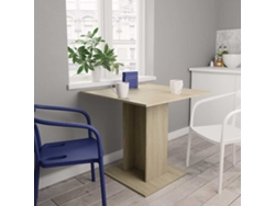 Mesa De Comedor | Mesa De Cocina De Madera Contrachapada Color Roble 80x80x75 Cm