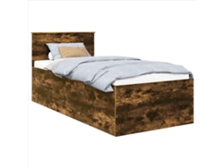 Maison Exclusive - Estructura De Cama Con Cabecera Roble Ahumado 90 X 190 Cm