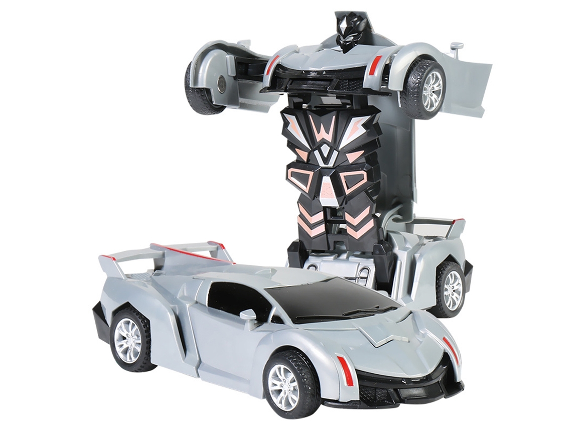 Rebe-juguete De Coche Robot Transformable Para Niños, Coche Pequeño Transformable Por Colisión, Regalo De Cumpleaños Para Niños