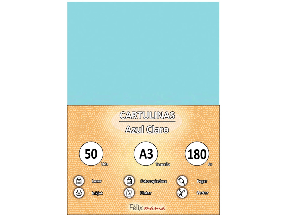 Cartón 180Gr A3 Light Blue 50 Hojas