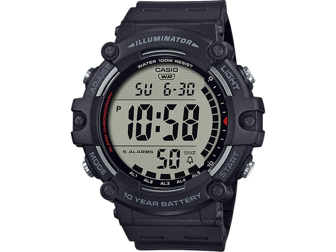 Reloj Digital de hombre CASIO Negro (Acero y Resina)