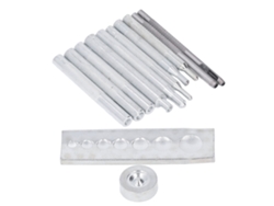 Kit De Punzones Para Cuero Diy Con Base Universal, 12 Piezas Herramientas De Artesanía De Alta Dureza Y Antirrojos Para Hogar