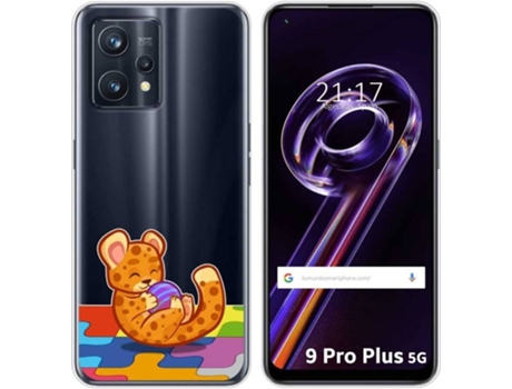 Carcasa para Realme 9 Pro Plus 5G TUMUNDOSMARTPHONE Dibujos Transparente Leopardo Multicolor