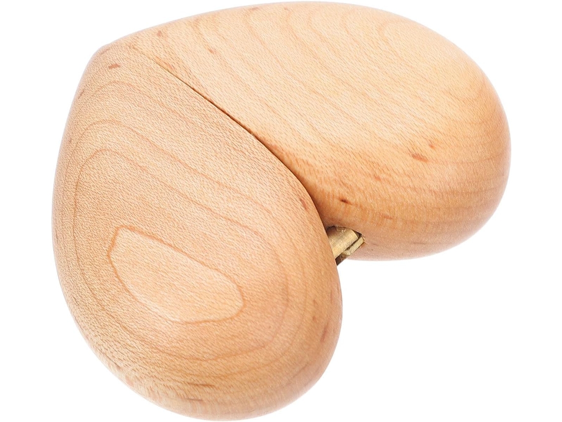 Elegante Creativa Anillos Forma Corazón Madera Cerezo Marrón Ideal Propuestas Matrimonio Compromisos Bodas