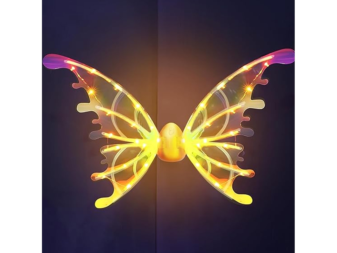 Alas de mariposa eléctricas con luz, juguete para niños, alas de ángel, regalo de fantasía