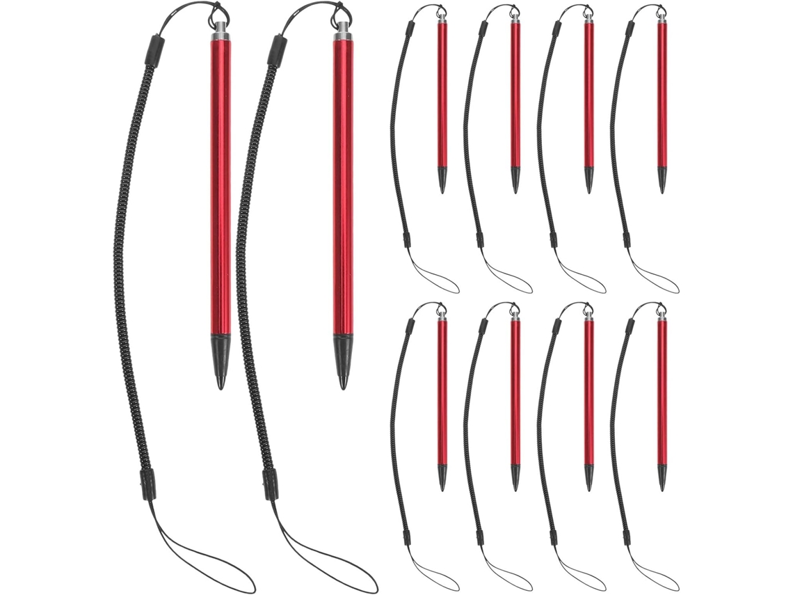 Lápiz Óptico Resistivo De 10 Piezas Para Pantallas Táctiles, Con Cable De Resorte Compatible.
