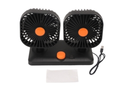 Ventilador Usb De Doble Cabezal Para Coche, Silencioso, 12v/24v, Portátil Para Vehículos Y Hogar.